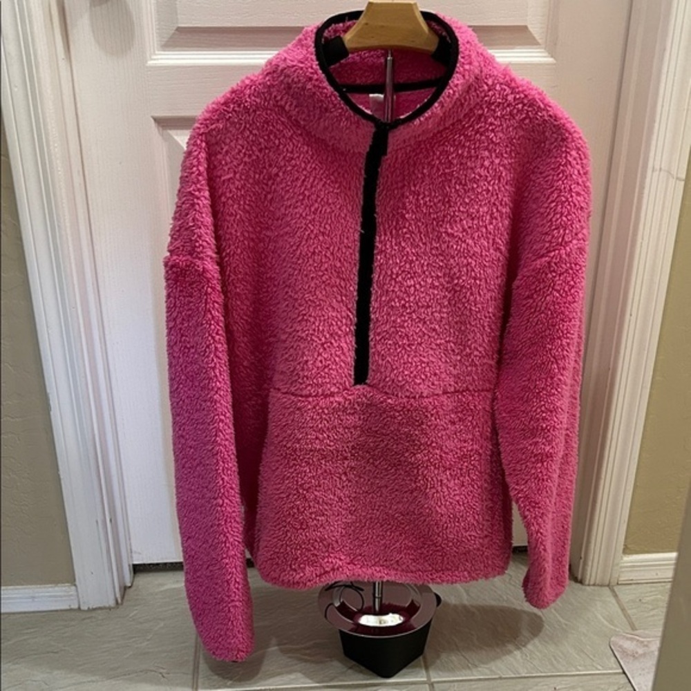 No Boundaries Vibrant Pink Teddy Jacket
